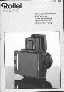 Rollei Accessories - misc manual. Camera Instructions.